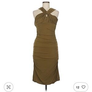 Philosophy di Alberta Ferretti forest green Midi Dress